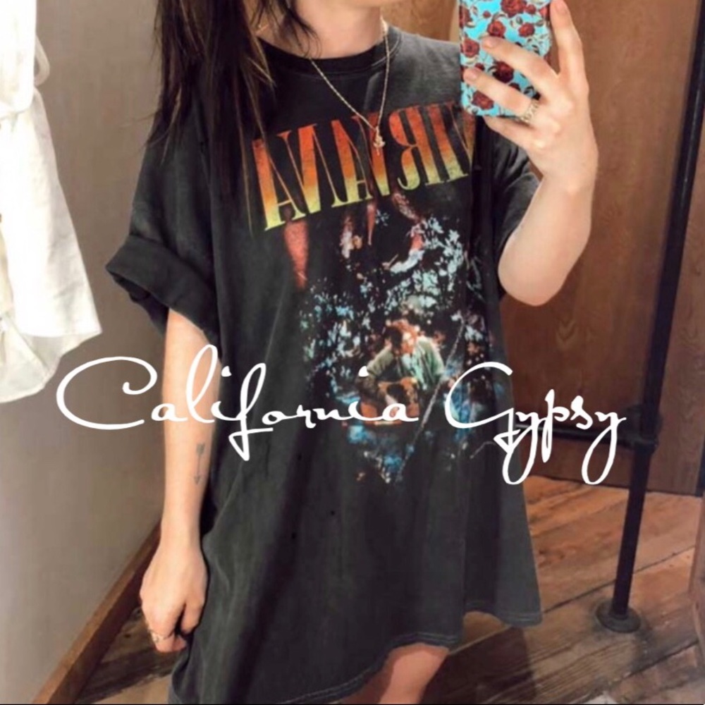 Nirvana Music Band Oversized T-shirt - Picture 3 of 14